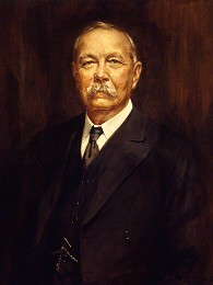 Poträttbild av Arthur Conan Doyle